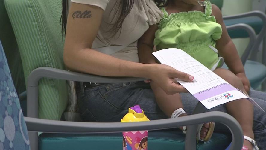 Generic parent and child at doctor's office