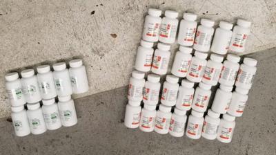 Fentanyl pills seized by LMPD 1-2-19