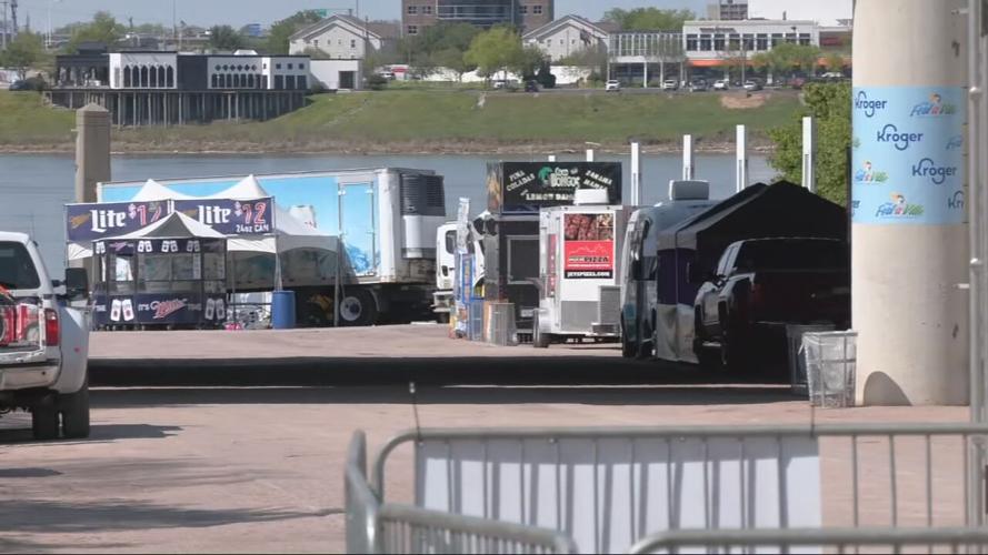 Kroger Fest-a-Ville setup