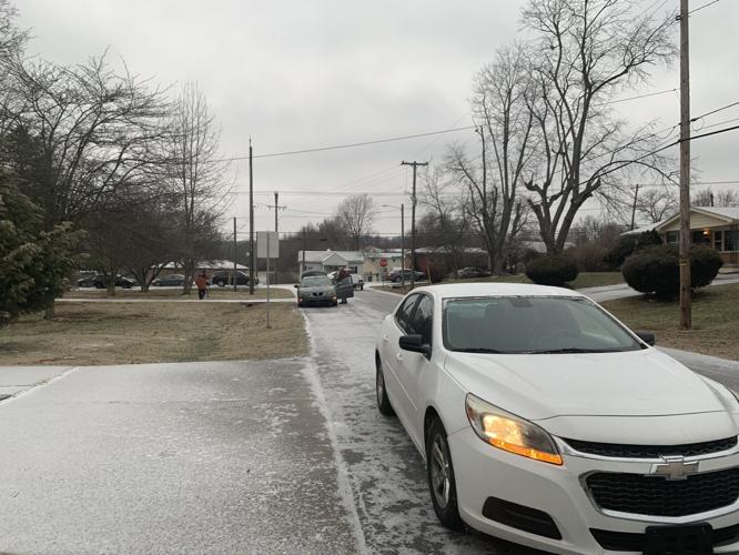 Louisville roads after a winter storm on Jan. 31, 2023 that brought ice, sleet and freezing rain