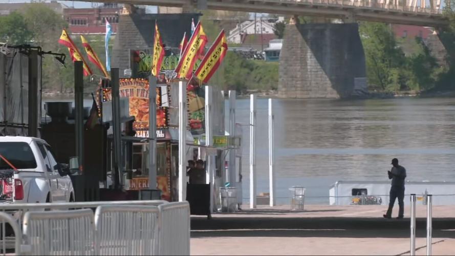 Kroger Fest-a-Ville setup