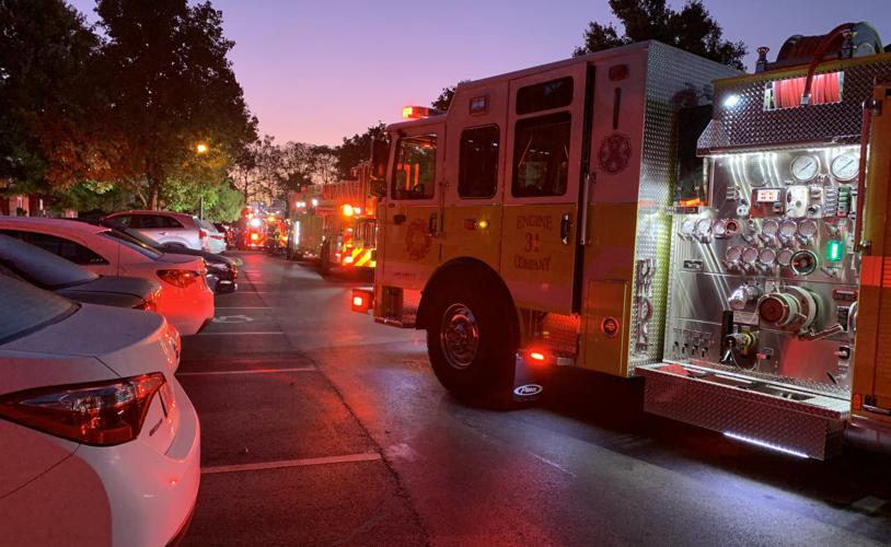 Fenwick Hill Apartment Fire - Firetrucks - 10-23-19