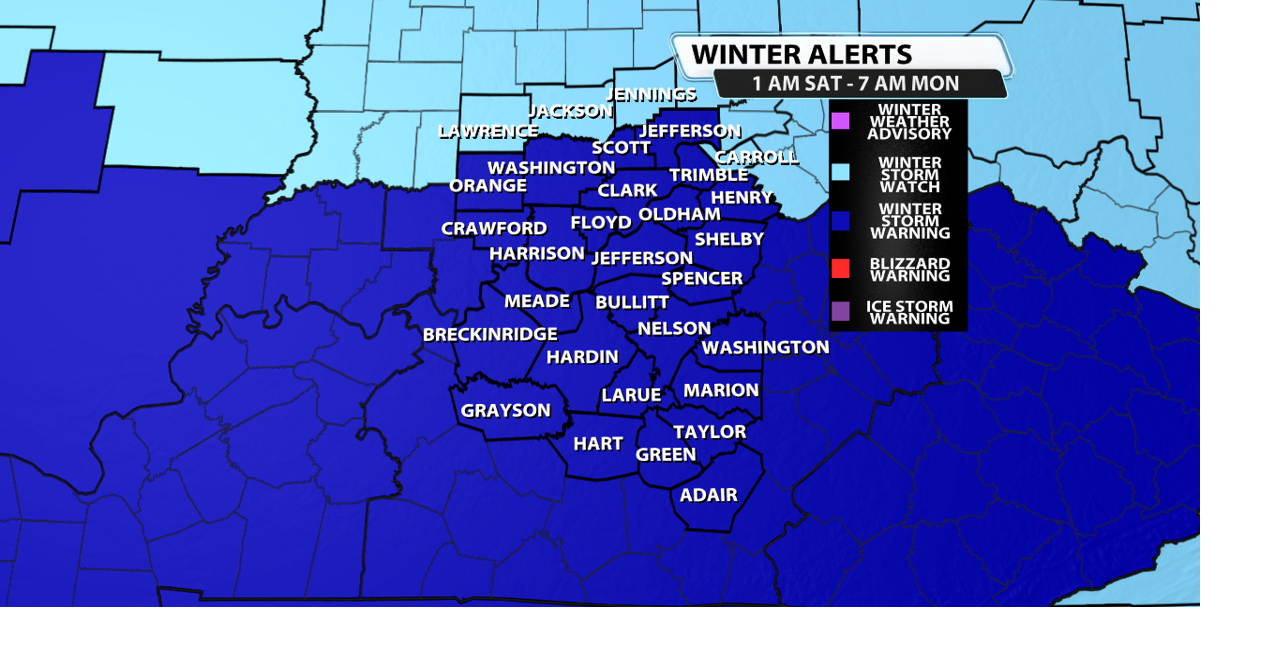 WINTER STORM WARNING Issued For Kentuckiana