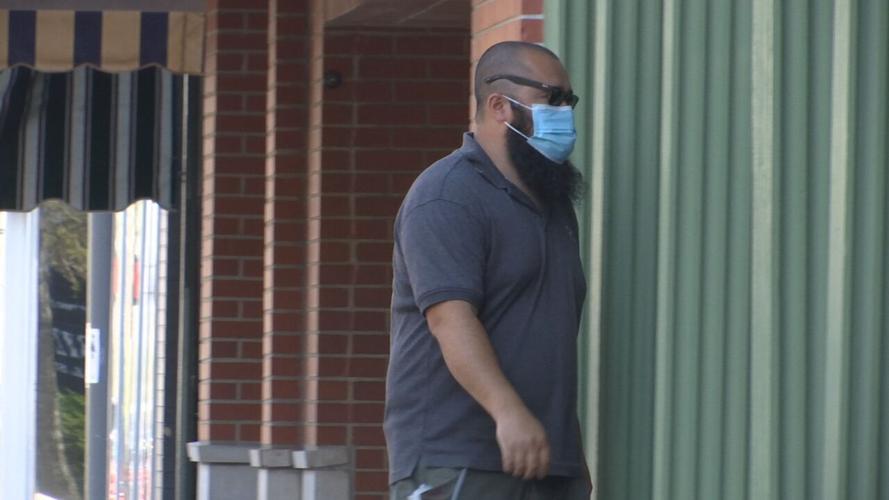 Man wearing mask in Indiana to curb the spread of COVID-19