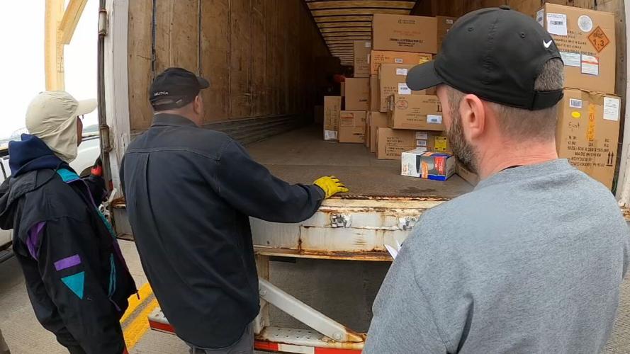 Crews unload fireworks for the 2022 Thunder Over Louisville