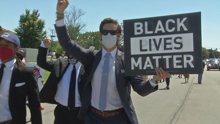 march on Hurstbourne Parkway in Jeffersontown