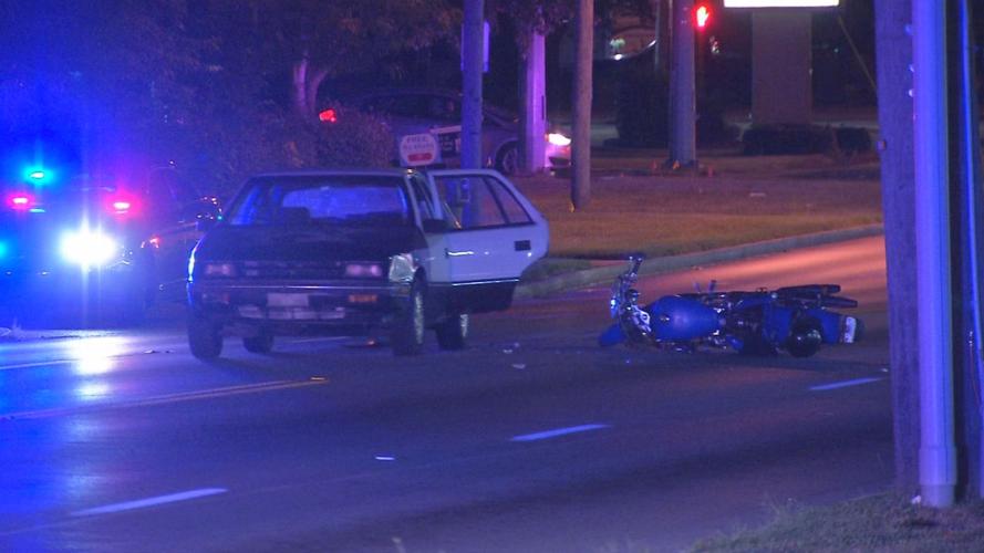 Taylor Boulevard crash involving motorcyclist (Aug. 16, 2018)