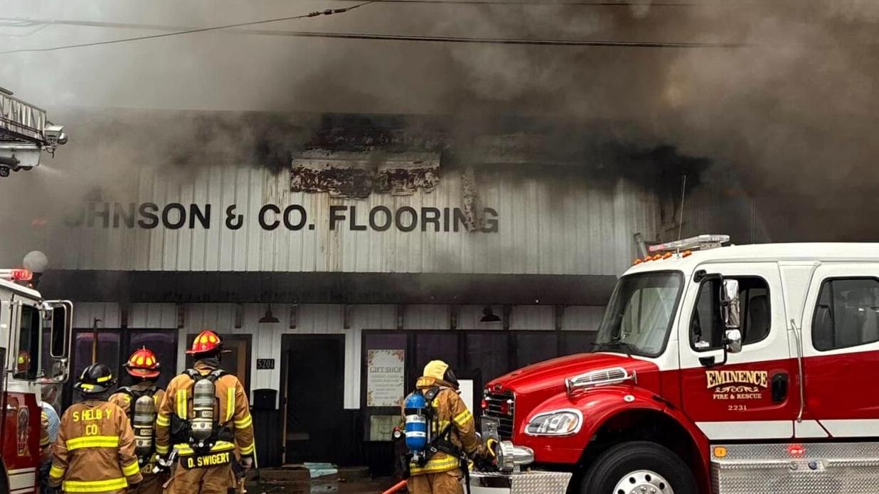 Fire on S. Main Street in Eminence - 6.30.25