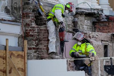 APTOPIX White House Ballroom construction