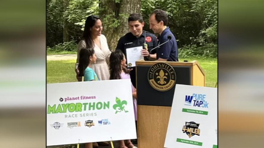 FIREFIGHTER HONORED BY MAYOR