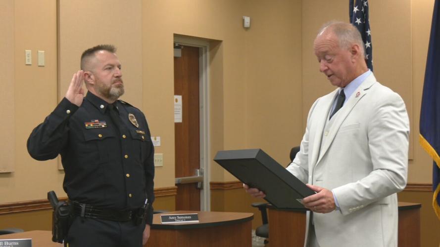 Swearing-in ceremony for Jeffersonville Assistant Police Chief Joshua Lynch