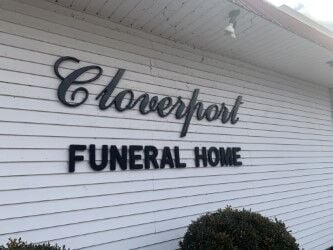Cloverport Funeral Home in Cloverport, Kentucky. (WDRB image)