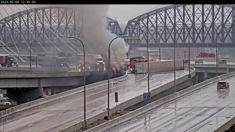 Crash on southbound I-65 near the Kennedy Bridge on May 8, 2023