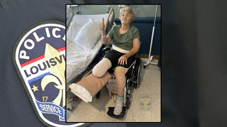 Louisville Metro Police traffic guard Gertrude Schaftlein recovering in the hospital