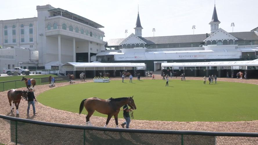 The paddock at Churchill Downs ahead of Derby 149