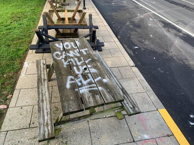 LMPD Protests - You Can't Kill Us All Graffiti