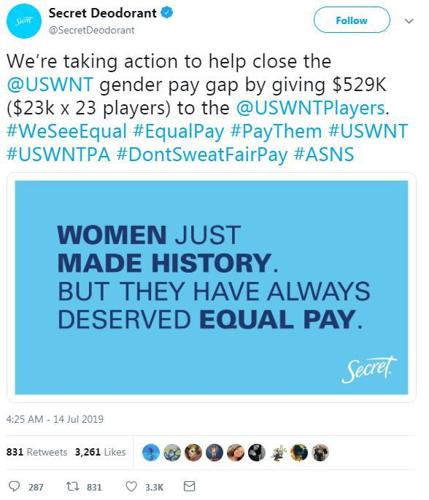 Secret Deodorant Tweet on USWNT.JPG