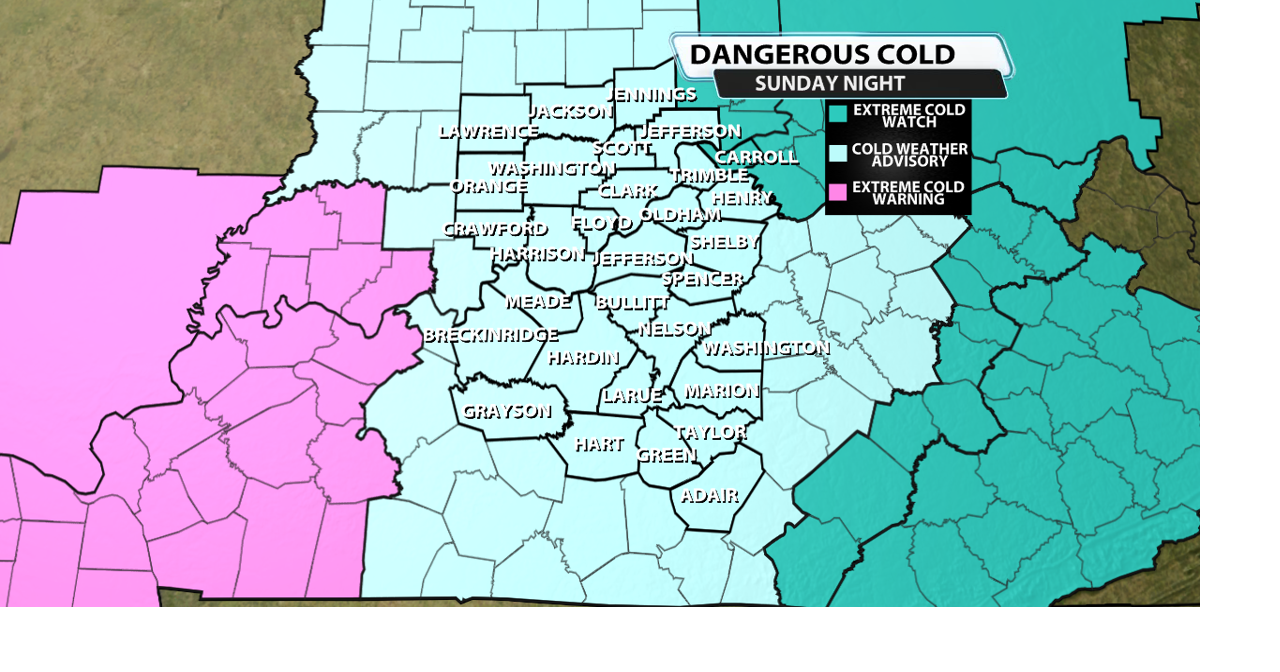 UPDATED Extreme Cold Alerts for Kentuckiana
