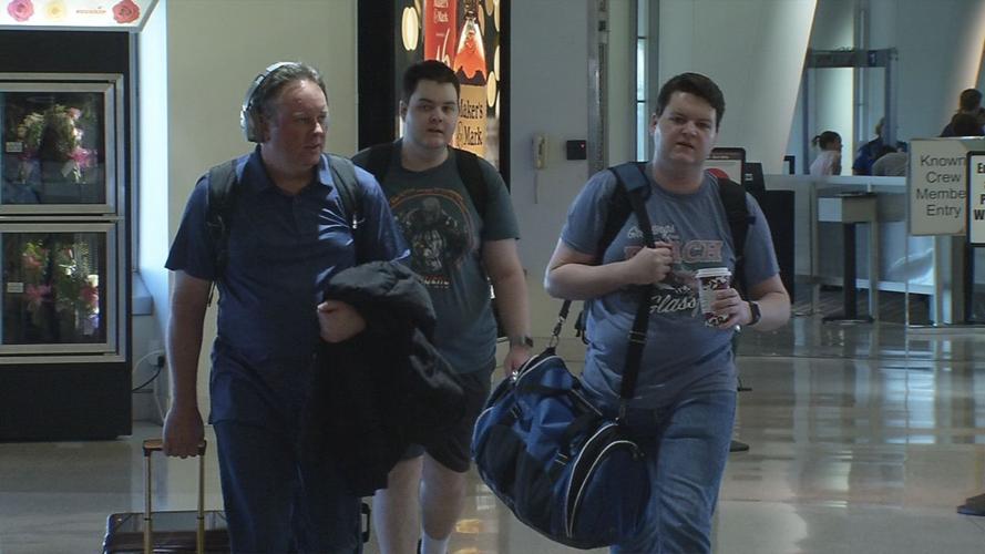 Travelers at Louisville Muhammad Ali International Airport on Thanksgiving Eve (Nov. 27, 2019)