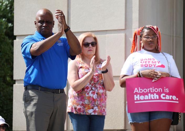 Metro Council President David James at abortion rally