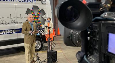 U.S. Sen. Mitch McConnell in Shepherdsville, on Oct. 9, 2020