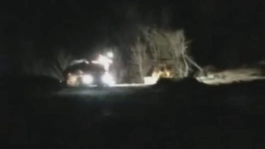 Video of tanker truck dumping slurry in Bullitt County taken by bus driver