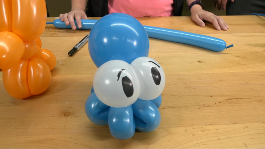 Blue balloon animal