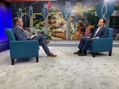 Dalton Godbey and Louisville Mayor Craig Greenberg