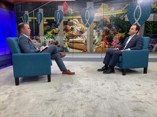 Dalton Godbey and Louisville Mayor Craig Greenberg