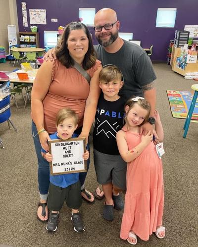 Jaxton with his parents and siblings