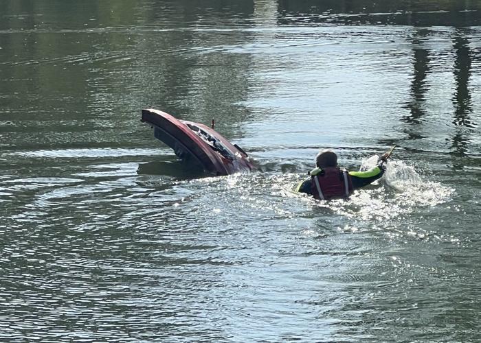 zoneton fire responds to car in water