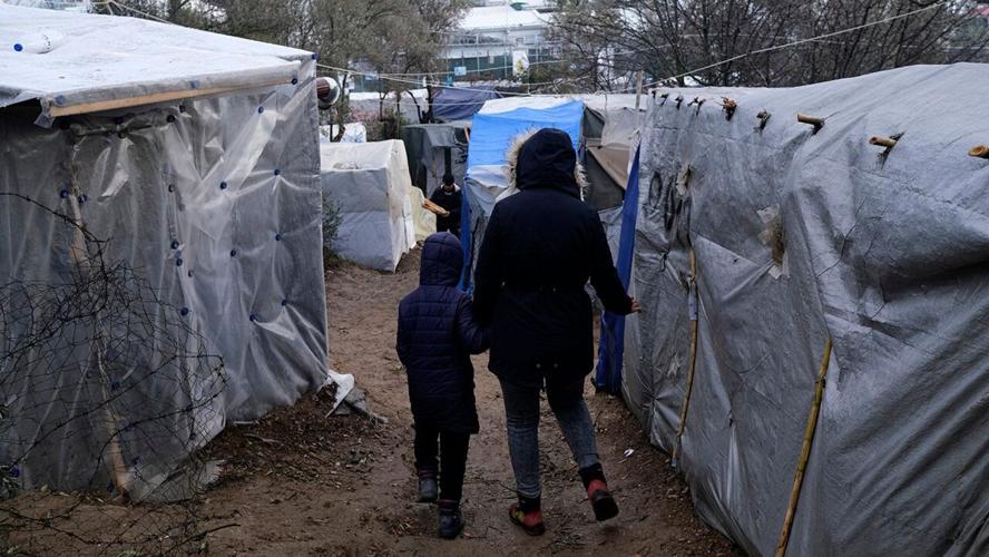 Migrants, Moria, Lesbos, Greece
