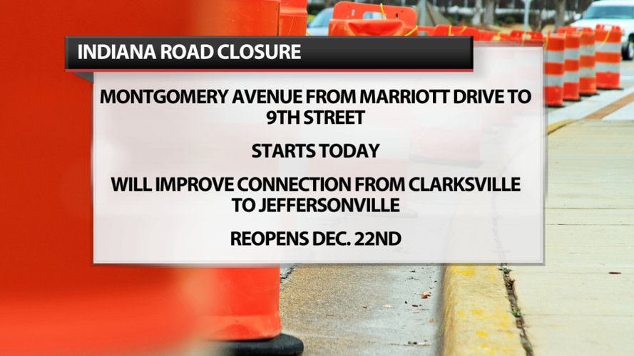 Montgomery Avenue closure in southern Indiana