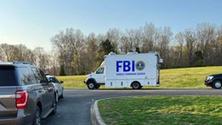 FBI vehicle in Boston, Kentucky on April 22, 2022