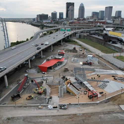 Waterfront Park West-PlayPort progress 9-12-24