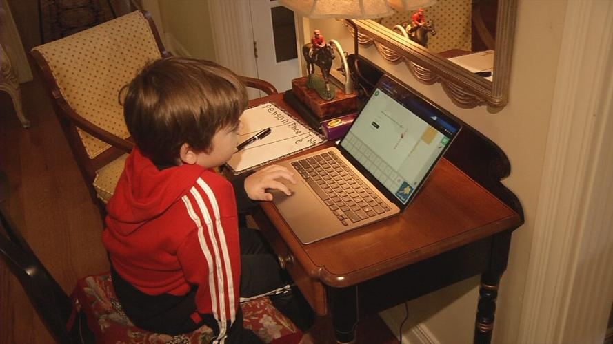 Retired principal, teacher help their grandchildren learn online