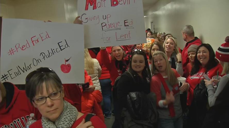 Kentucky Teacher protests
