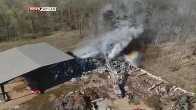 Smoke from scrap meal fire visible for miles in southern Indiana