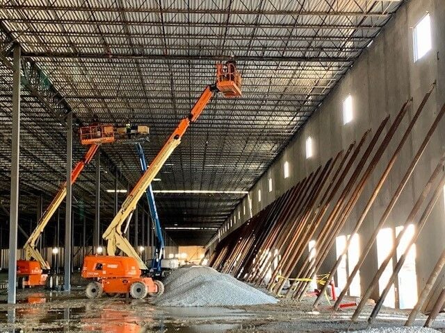 Construction on 19 acres of land being developed by Platform Real Estate Group at River Ridge Commerce Center