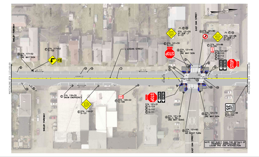 Logan Street plan (partial)