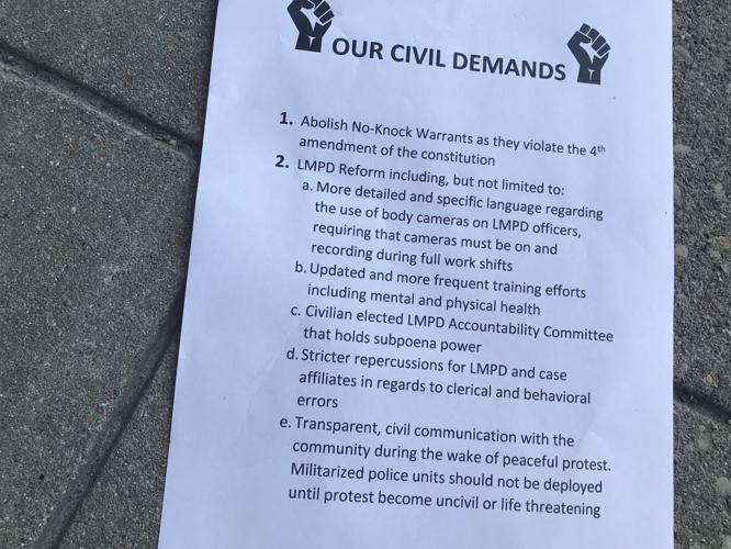 Flyer listing demands 6-1-20