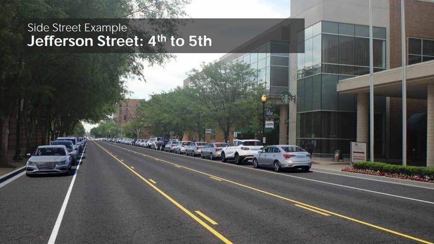 Jefferson Street, 4th to 5th streets redesign plan - after picture - 5.13.25