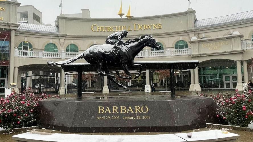 Snow at Churchill Downs
