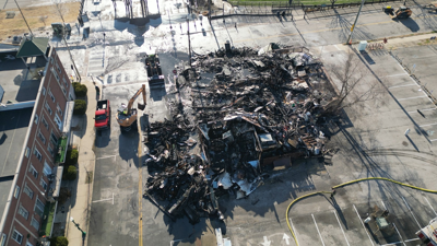 Cluckers fire aftermath