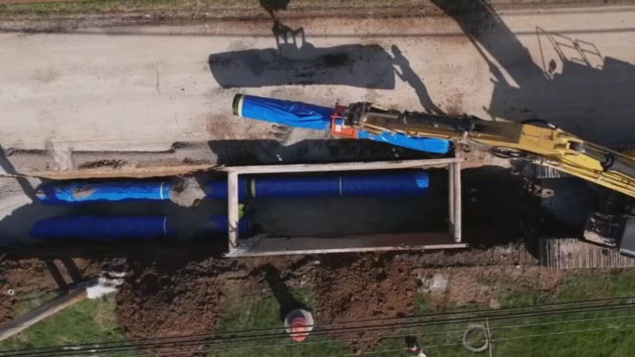 River Road pipe installation finished LWC
