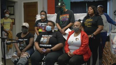 Family members of Torre Foree are joined by members of the the Kentucky Alliance against Racist and Political Repression for a news conference