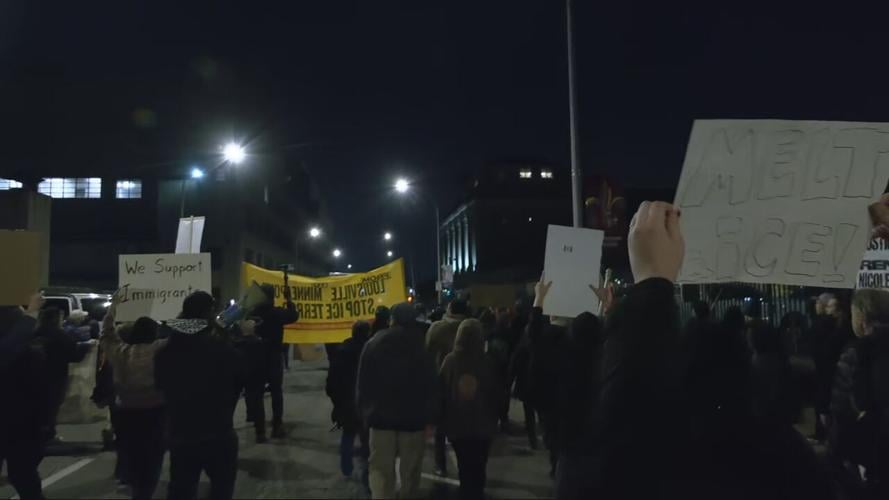 Downtown Louisville ICE fatal shooting protest 1-8-26