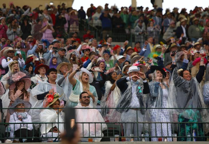 People cheer during Kentucky Derby 151 race.JPG