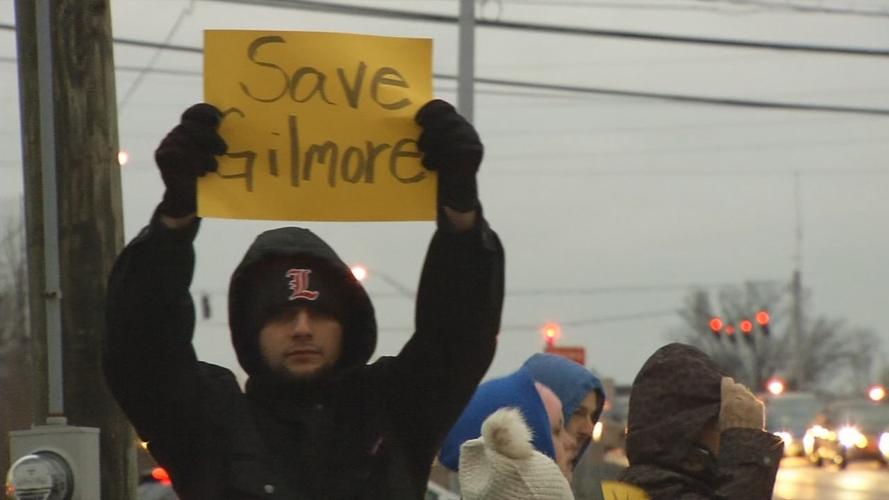 Gilmore Lane Elementary parents protest JCPS facilities plan outside weekly board meeting