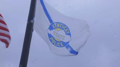 Kentucky State Police flag at training academy
